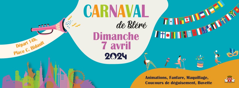 CARNAVAL DE BLÉRÉ- Dimanche 7 avril 2024