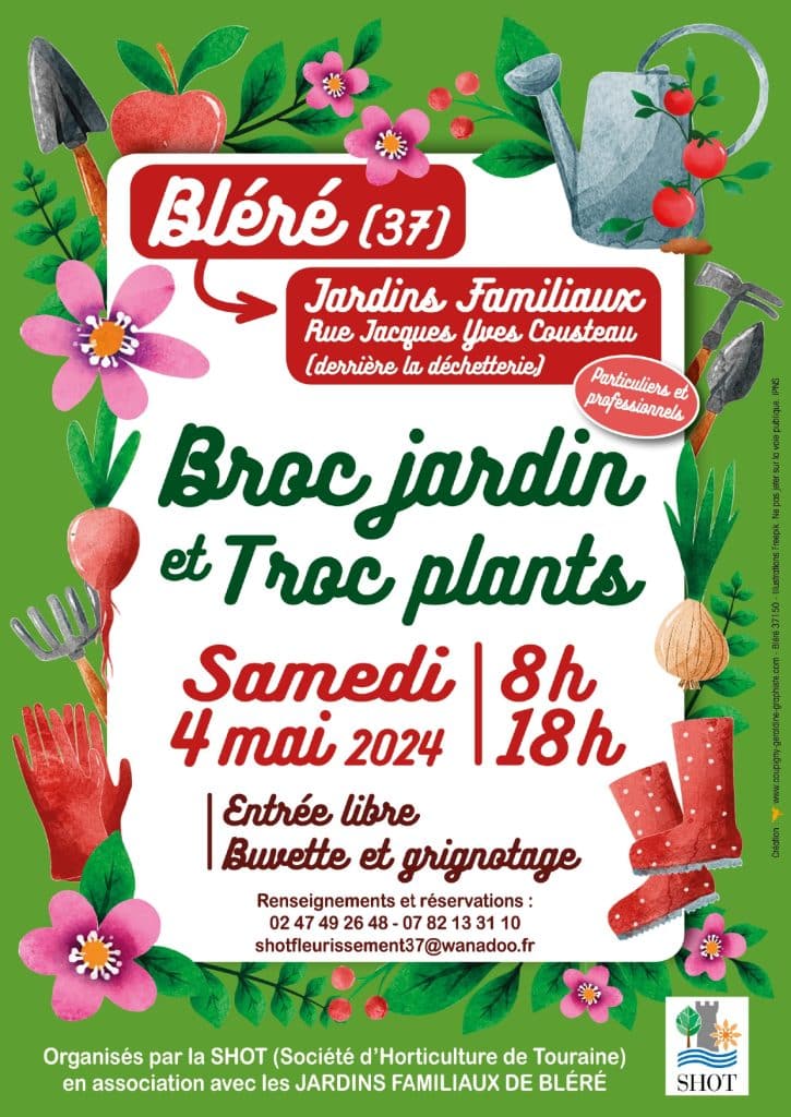 Broc jardin et troc plants samedi 4 mai 2024 à Bléré
