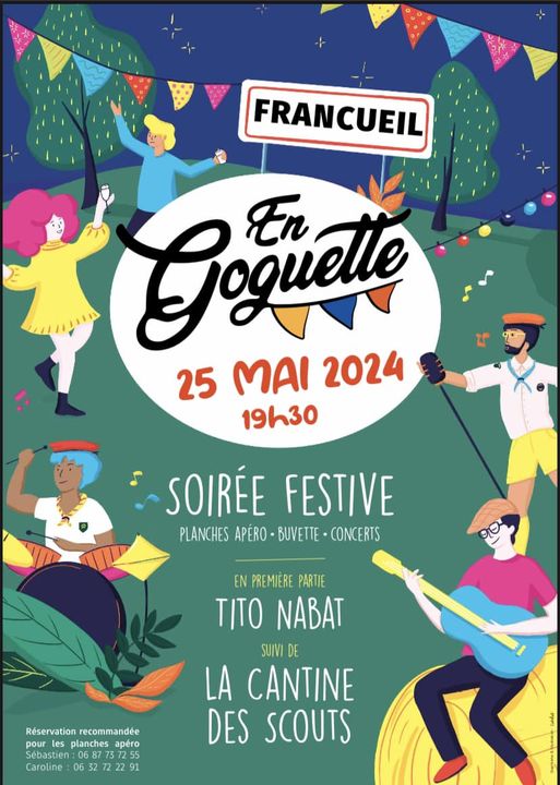 Soirée festive "En Goguette" - Samedi 25 mai 2024 - Francueil