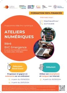 Formation Word/Excel niveau débutant – Ateliers numériques –  A partir du 03/06/2024  à Bléré